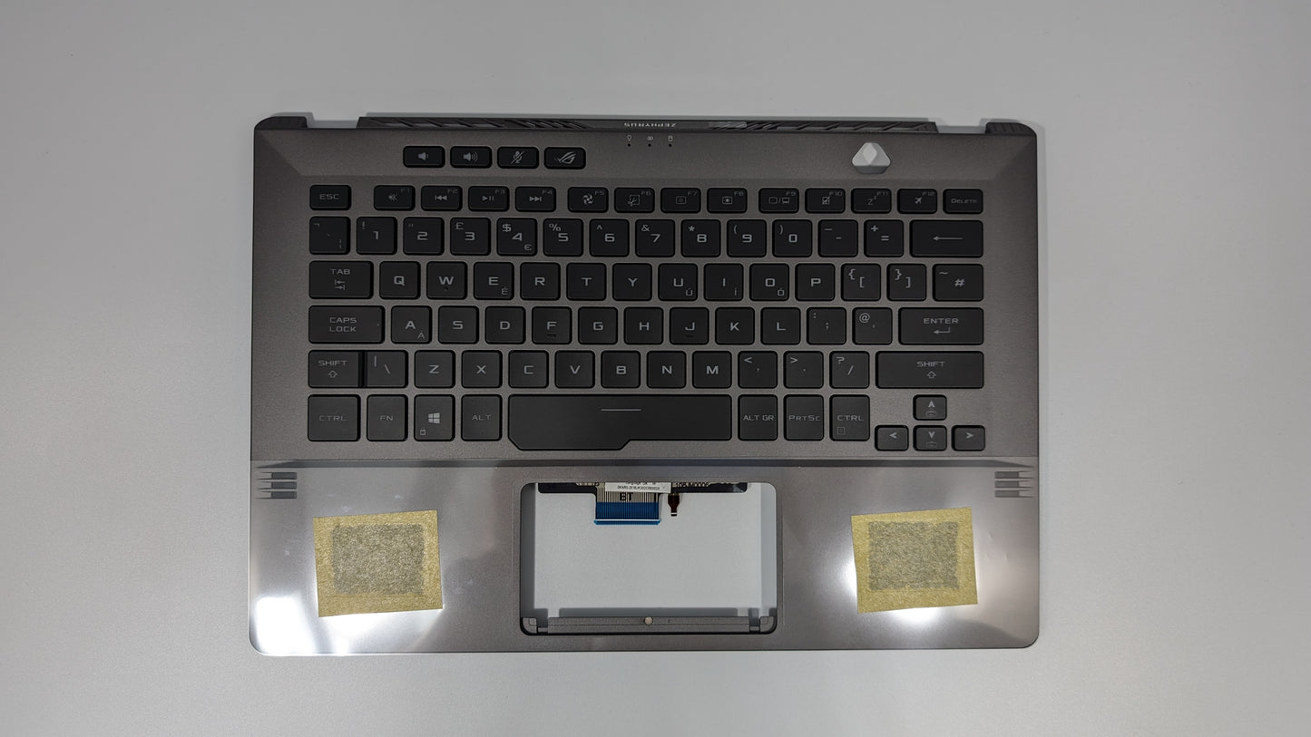 Genuine Asus GA401 GA401IV GA401IU GA401IH UK Palmrest Backlit Keyboard Grey - Original